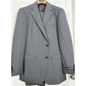 Samuelsohn NWT Super 120's Wool 2 pc Suit Size 42 tall Long Tan Pants 36"